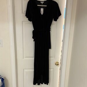Elegant Black Wrap Dress